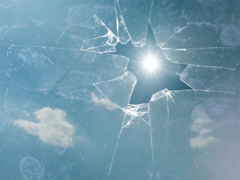 Sun broken glass
