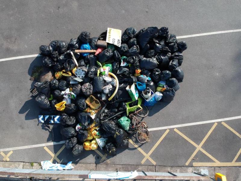 Litter gathered by Donegal Bay Rowing Club