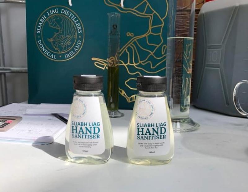 Donegal distillery now making hand sanitiser and donating first 1,000 litres to frontline services