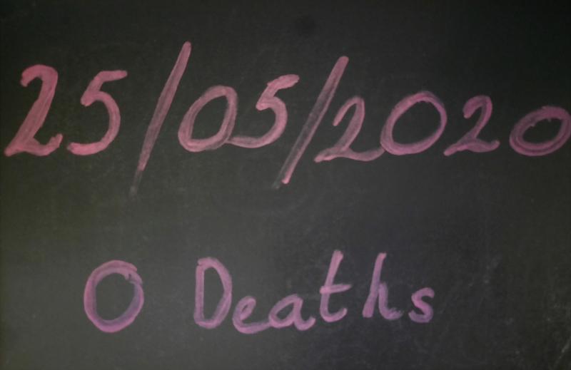 Marking the first day of zero coronavirus deaths recorded  in over two months 