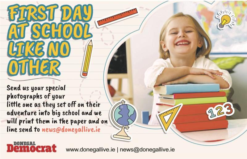 As school kids return to their desks across Donegal - we are asking you to send us photographs of their smiling faces as they leave home on their big adventure