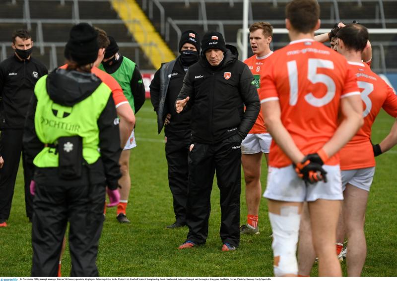 Kieran McGeeney disappointed at his players not having a go in the one-on-ones