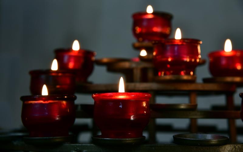 Christmas Mass candles
