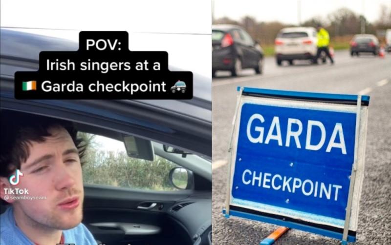 WATCH: TikToker nails it with hilarious impressions of Irish singers at a Garda checkpoint