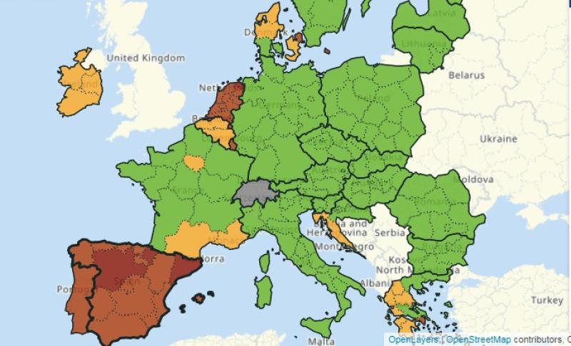 Tempted to travel? Get live information on restrictions in EU countries