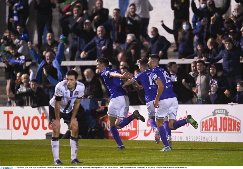 Sean Boyd double earns Harps cup replay following thriller against Dundalk
