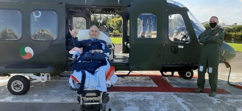 The Late Pat Diver getting a special lift back to Donegal
