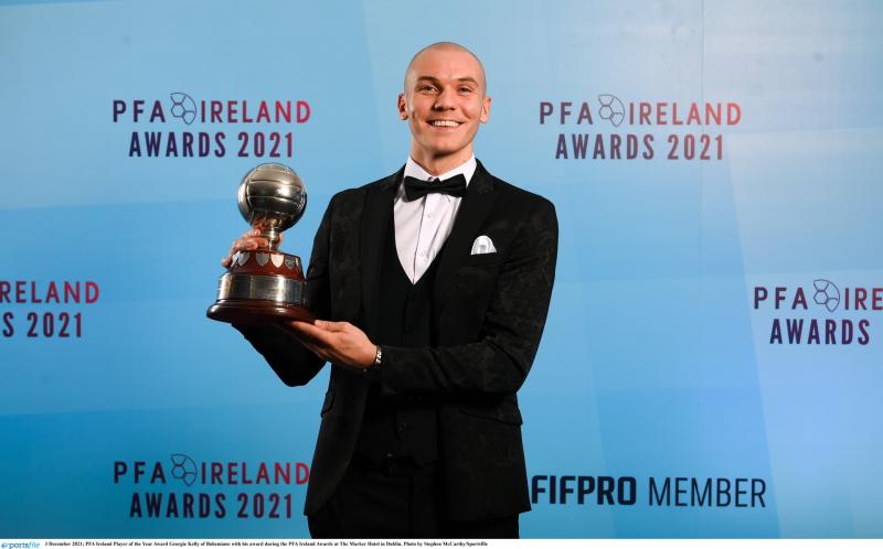 Georgie Kelly gives nod to late Mark Farren after winning PFAI Player of the Year gong