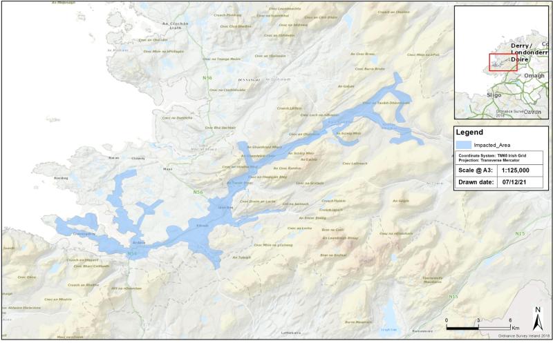 Boil water notice issued for 3,500 people  in Donegal due to Storm Barra