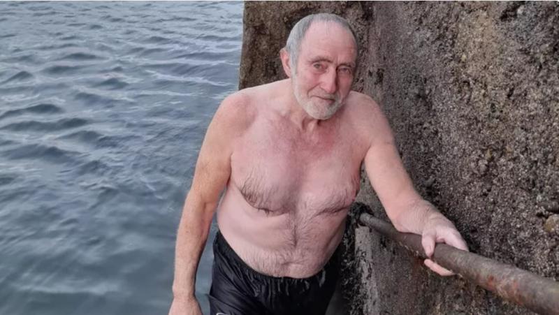 Good Samaritans help Paddy Conaghan's as he ducks and dives along the coast 