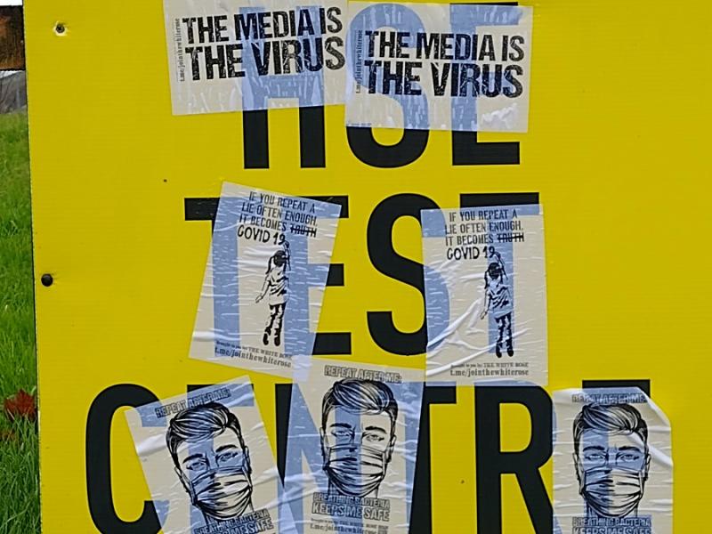 Vandalism of the HSE Test Centre Signs in Donegal Town