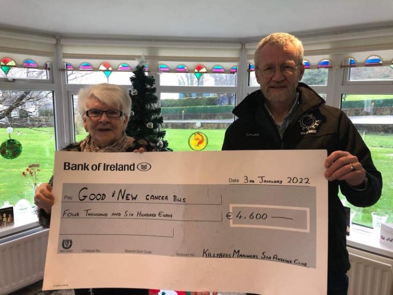 Killybegs Mariners Sea Angling Club raise €4,600 for cancer bus