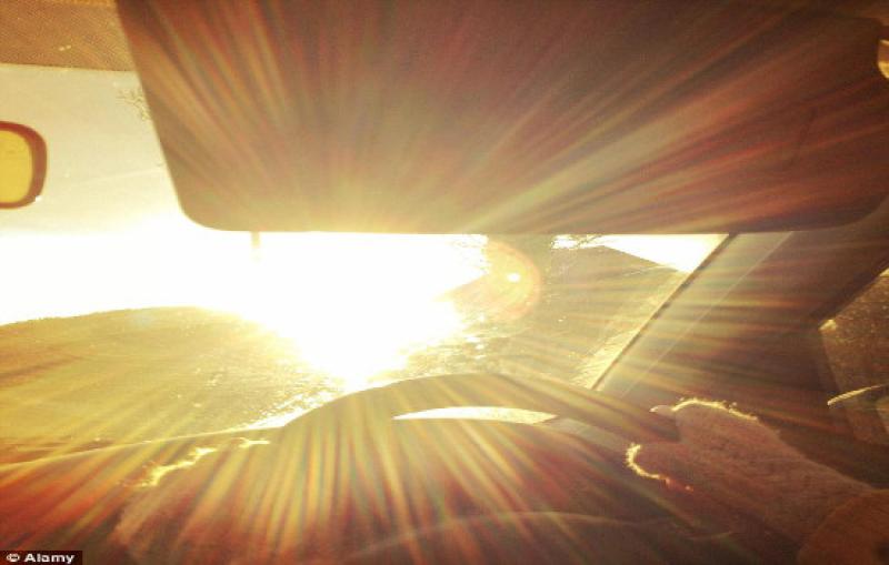 driver glare sun