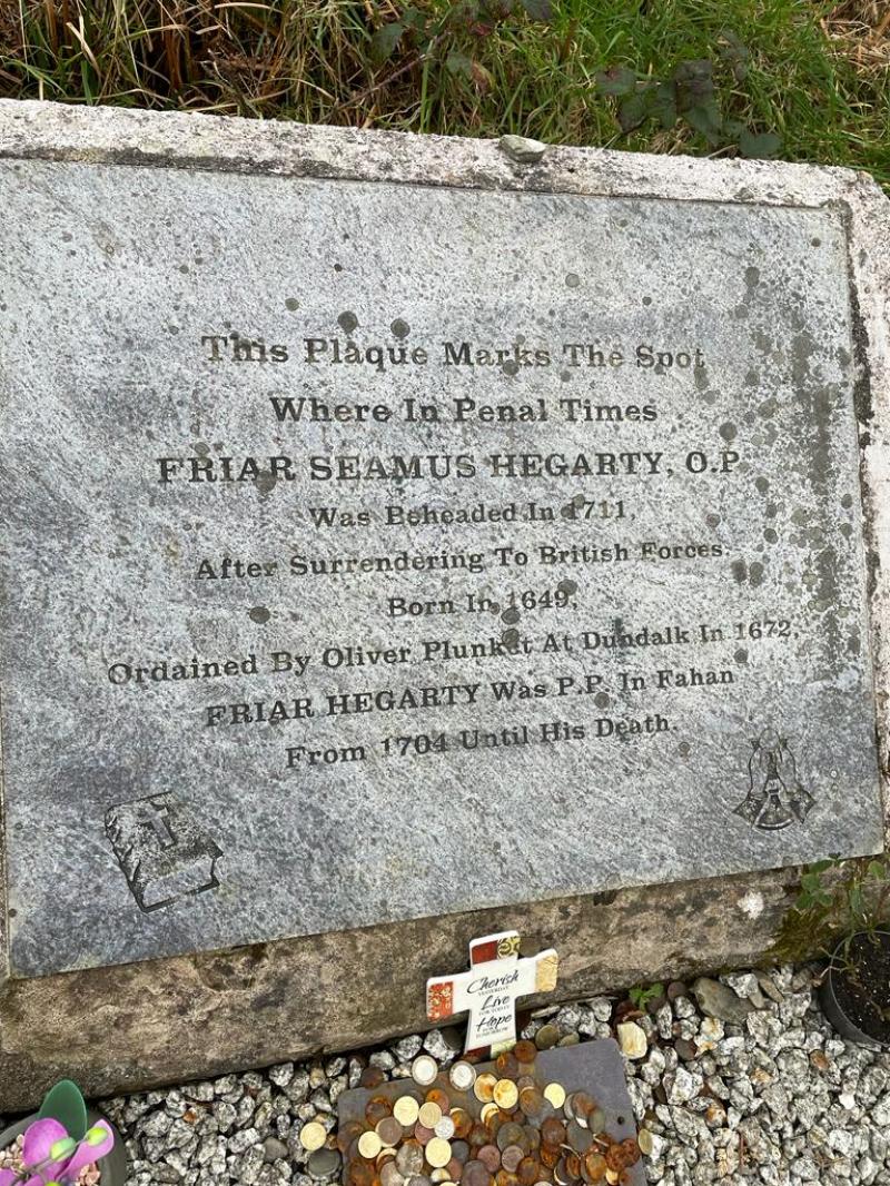 Anniversary of Fr Hegarty's ordination by St Oliver Plunkett