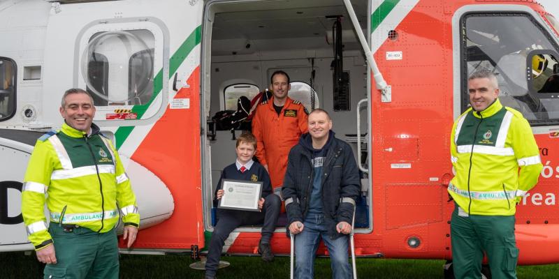 Bravery award for boy (10) who raised alarm when father fell off a cliff