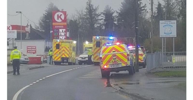 Emergency services at three vehicle incident in Lifford