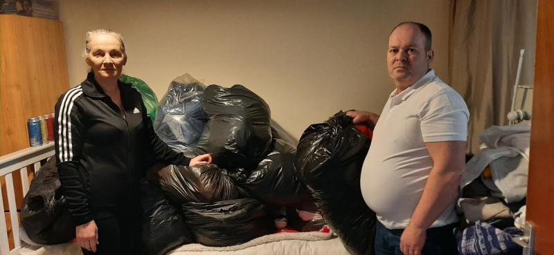 Ballybofey couple have converted two rooms to store goods for Ukraine appeal