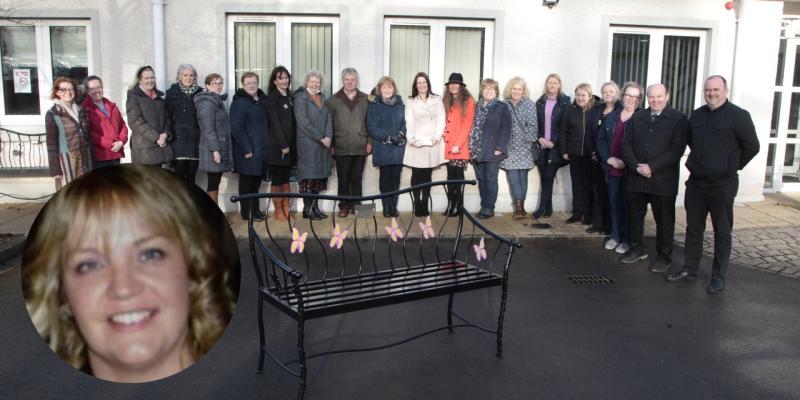 Friends carry out  Sharon's wish by unveiling memorial bench 