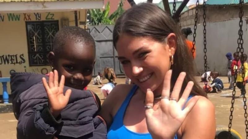 Annie Doherty working with the Massai through Step Africa