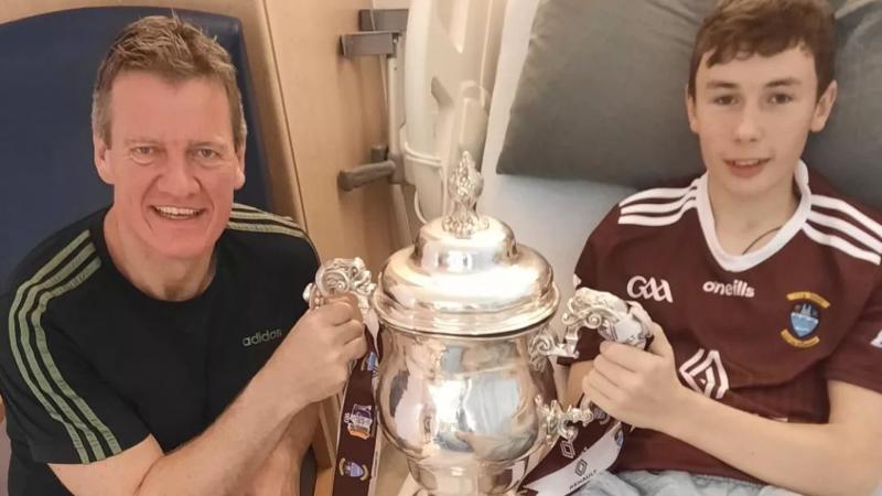 Jack Cooney ensures Daniel McCloskey is the first Donegal man to touch the Tailteann Cup