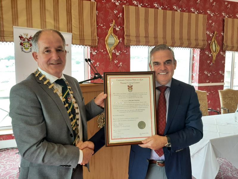 Paul McGinley 'humbled' to get Freedom of Donegal honour