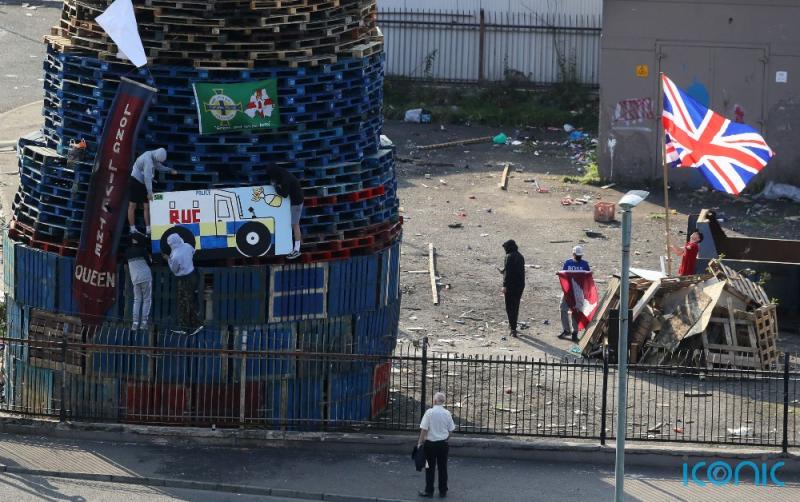 'Disgraceful' - Flags and images on nationalist bonfire condemned in NI