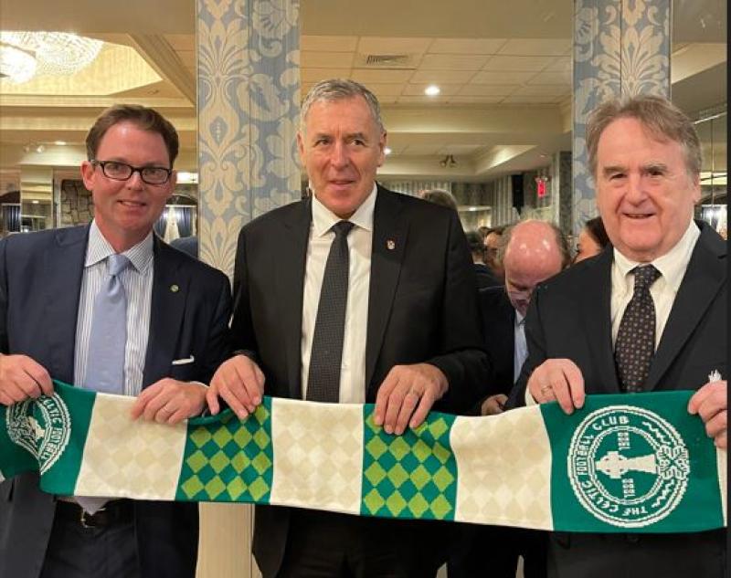 Packie Bonner receives the Donegal Association of New York's Donegal Person of the Year Award
