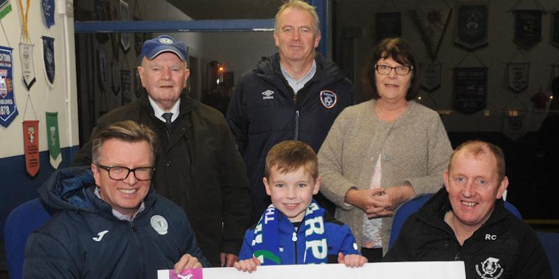 Fanad youngster Joseph Carr collects Finn Harps draw's top prize of €20,000 