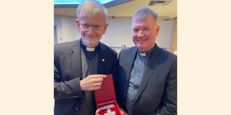 Bishop of Raphoe makes special presentation to Fr Niall Coll