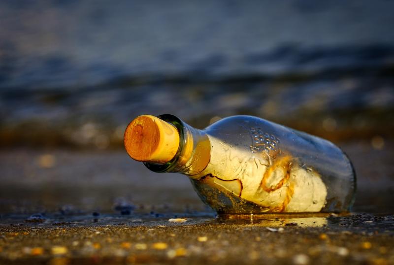 A Christmas story . . . .  Message in a bottle, all the way from Donegal 