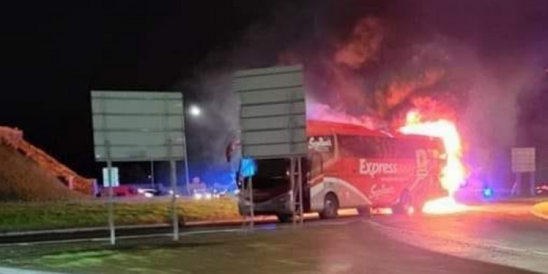 Bus fire