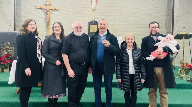 Caretaker Joe Brennan honoured on his retirement at St Patrick’s Church Drumkeen