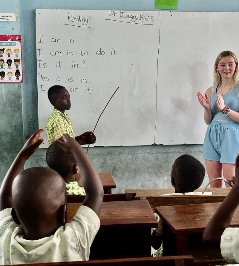 Bundoran TY student 's unique teaching experience in Ghana