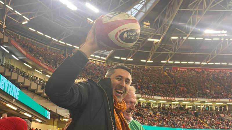 Rory Kavanagh shows his abilities under a high ball in Ireland's win over Wales