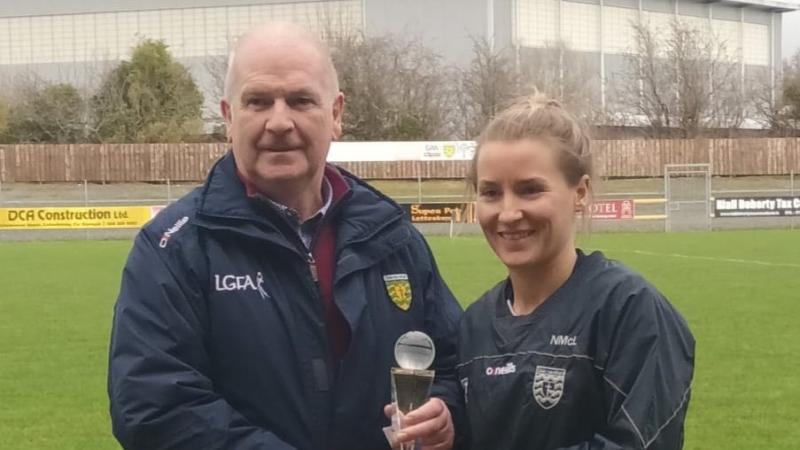 Special Recognition award from Donegal LGFA to captain Niamh McLaughlin