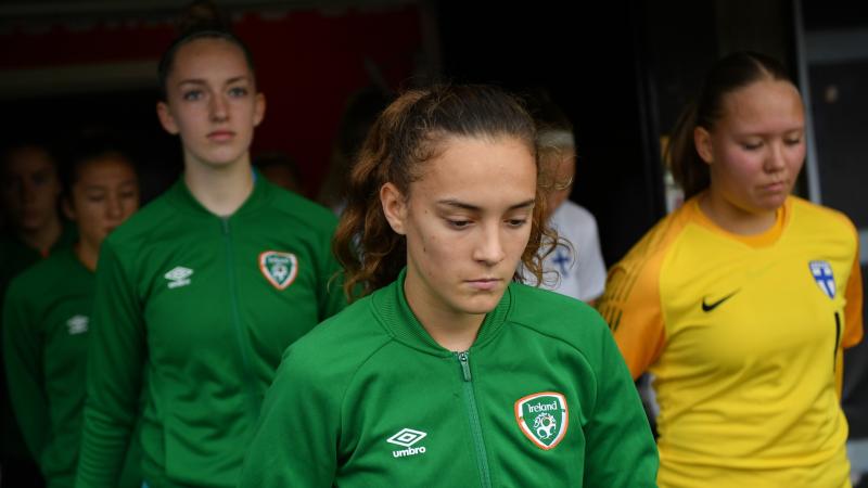 Jodie Loughrey captains the Republic of Ireland U-17s to victory over Switzerland in Spain this afternoon 