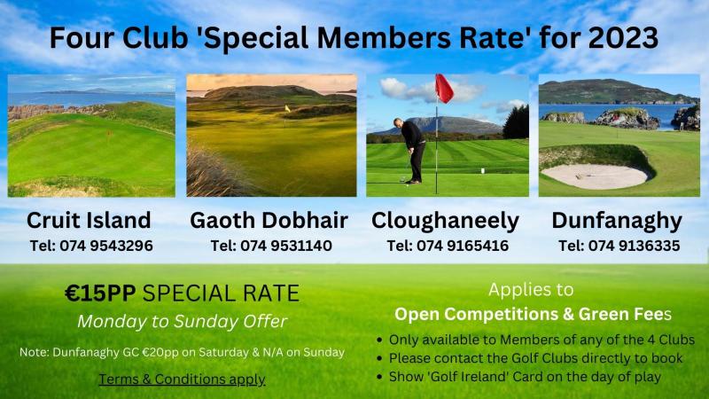 Four Donegal golf courses create new link up for members