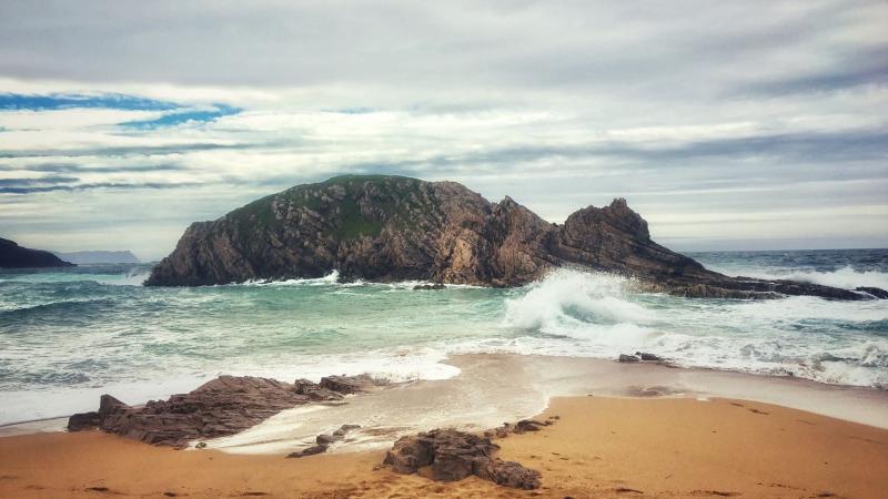 Geological Survey Ireland chose Murder Hole Beach photo as their image for March