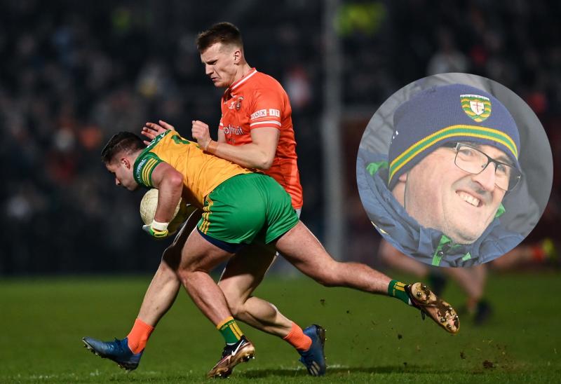 SUPPORTERS' CORNER:  Bundoran's Noel Carr runs the rule over Donegal's display in Armagh