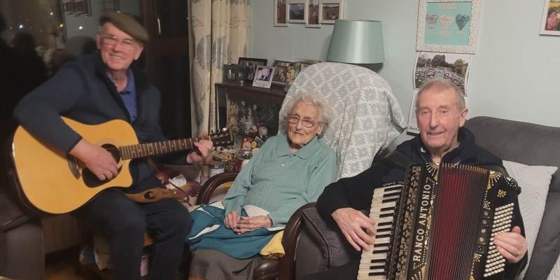 Ruby Druce, 107, enjoys special St Patrick's Day sing-song