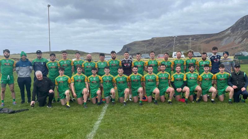 Naomh Columba brave the elements to see off Milford in Division 2