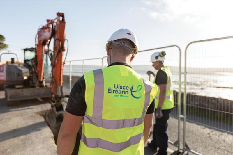 Burst water main being repaired in Bundoran