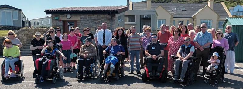 Super new beach wheelchair launched at Narin-Portnoo this morning