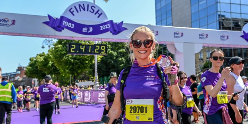 Inspirational amputee Nikki Bradley completes Vhi Women's Mini Marathon