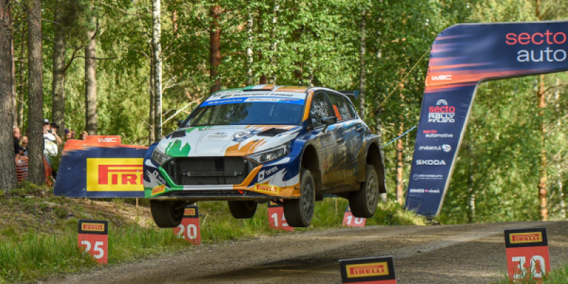 Eamonn Kelly 23rd at Rally Finland