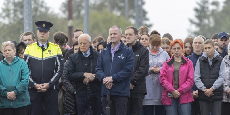 Ten bells punctures the silence as Creeslough remembers and reflects