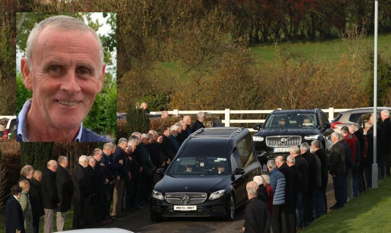 Overflowing attendance at funeral of Martin Travers in Clar church