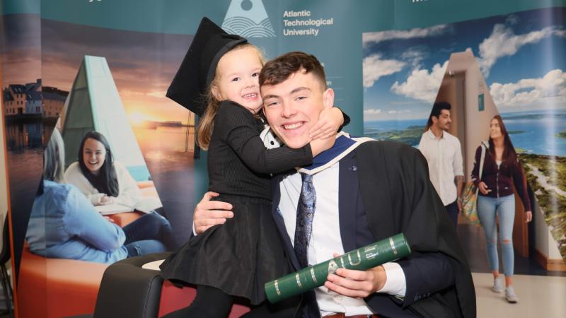 All smiles for Seanie Boyle from Kilcar on graduation day at ATU Mayo