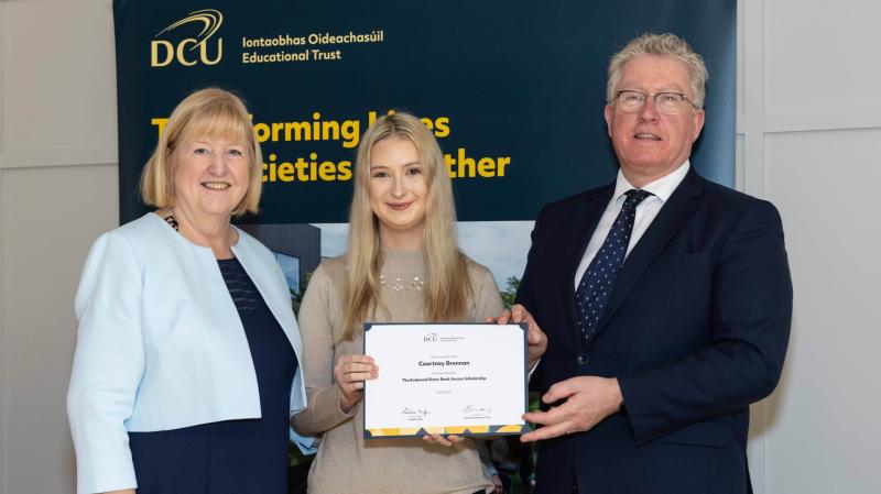 Creeslough's Courtney Brennan receives Scholarship Award at ceremony in DCU