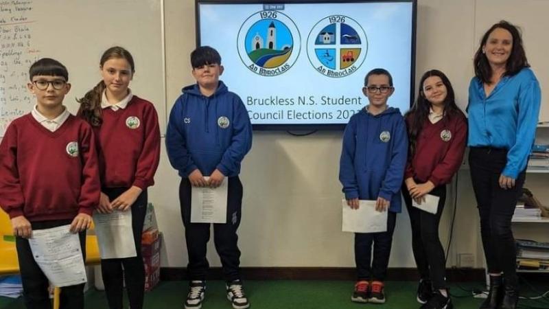 Bruckless NS holds a student council election